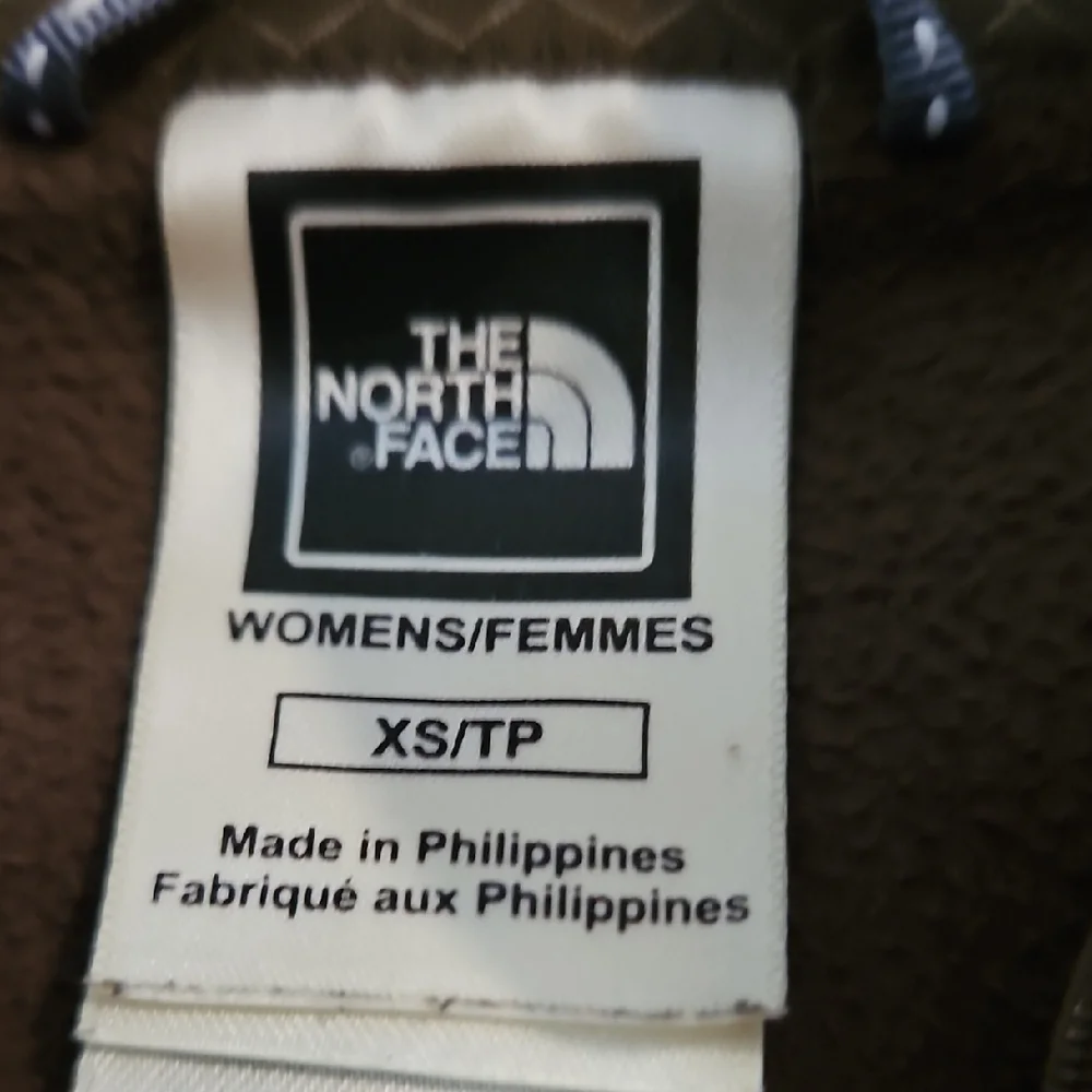 The North Face Brown Fitted Long Sleeve Zippered Sweatshirt Size X-small - Picture 2 of 5